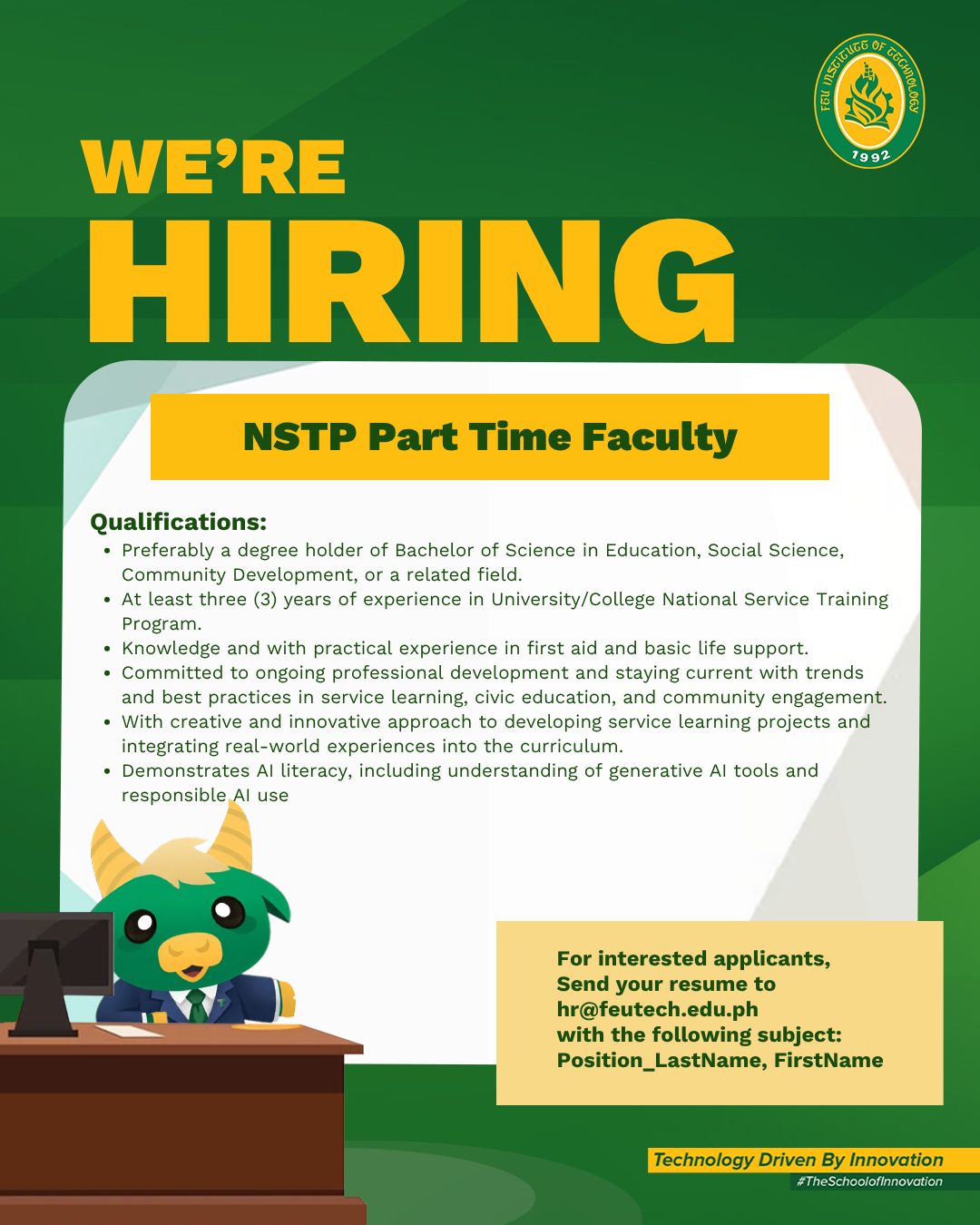 Official Job Posting Poster